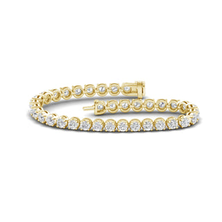 8.00 Carat T.W. Round-cut Lab Grown Diamond ( G-H/VS ) 14K Gold Bracelet