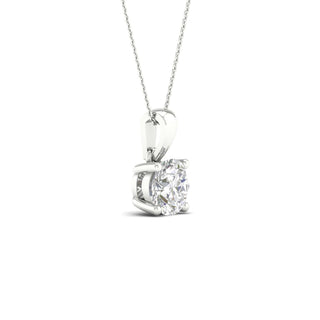 1.00 Carat T.W. Round-cut Lab Grown Diamond ( G-H/VS ) 14K Gold Solitaire Pendant with Box Chain