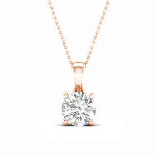 1.00 Carat T.W. Round-cut Lab Grown Diamond ( G-H/VS ) 14K Gold Solitaire Pendant with Box Chain