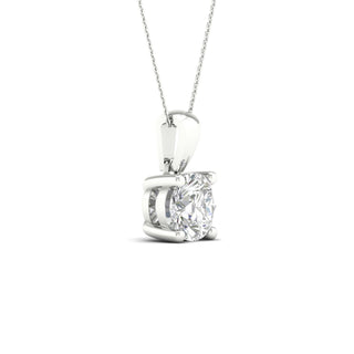 2.00 Carat T.W. Round-cut Lab Grown Diamond ( G-H/VS ) 14K Gold Solitaire Pendant with Box Chain