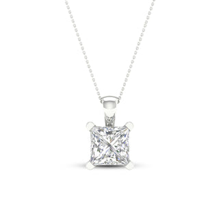 2.00 Carat T.W. Princess-cut Lab Grown Diamond ( G-H/VS ) 14K Gold Pendant with Box Chain