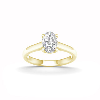 1 1/2 Carat T.W. Oval-cut Lab Grown Diamond ( G-H/VS ) 14K Gold Solitaire Ring