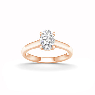 1 1/2 Carat T.W. Oval-cut Lab Grown Diamond ( G-H/VS ) 14K Gold Solitaire Ring