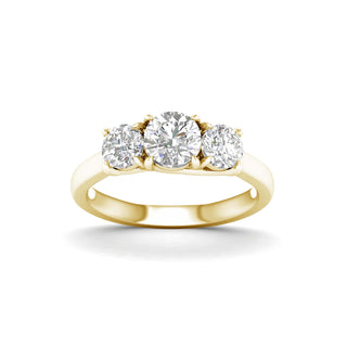 2.00 Carat T.W. Round-cut Lab Grown Diamond ( G-H/VS ) 14K Gold 3 Stone Ring