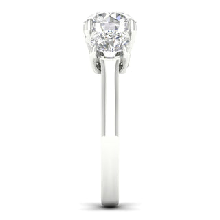 3.00 Carat T.W. Round-cut Lab Grown Diamond ( G-H/VS ) 14K Gold 3 Stone Ring