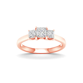 2.00 Carat T.W. Princess-cut Lab Grown Diamond ( G-H/VS ) 14K Gold 3 Stone Ring