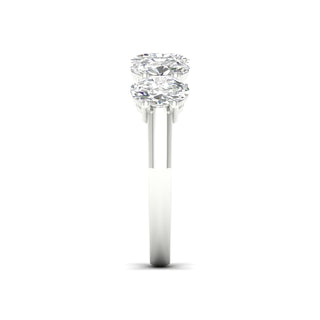 7.00 Carat T.W. Oval-cut Lab Grown Diamond ( G-H/VS ) 14K Gold 5 Stone Ring