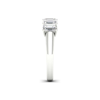 5.00 Carat T.W. Emerald-cut Lab Grown Diamond ( G-H/VS ) 14K Gold 5 Stone Ring
