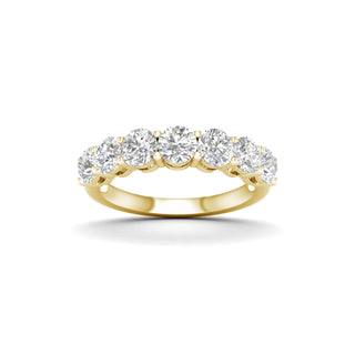 2.00 Carat T.W. Round-cut Lab Grown Diamond ( G-H/VS ) 14K Gold 7 Stone Ring