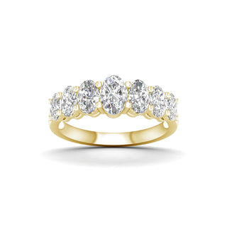 2.00 Carat T.W. Oval-cut Lab Grown Diamond ( G-H/VS ) 14K Gold 7 Stone Ring